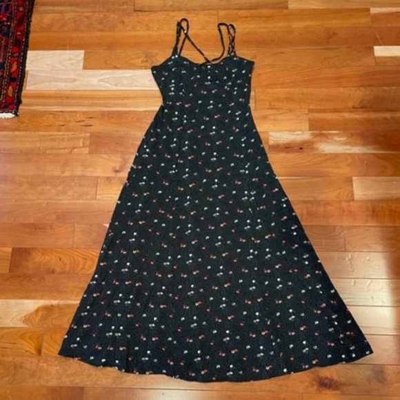 Nasty Gal Strappy Floral Print Midi Dress - NWT Size 6 - Picture 5 of 10